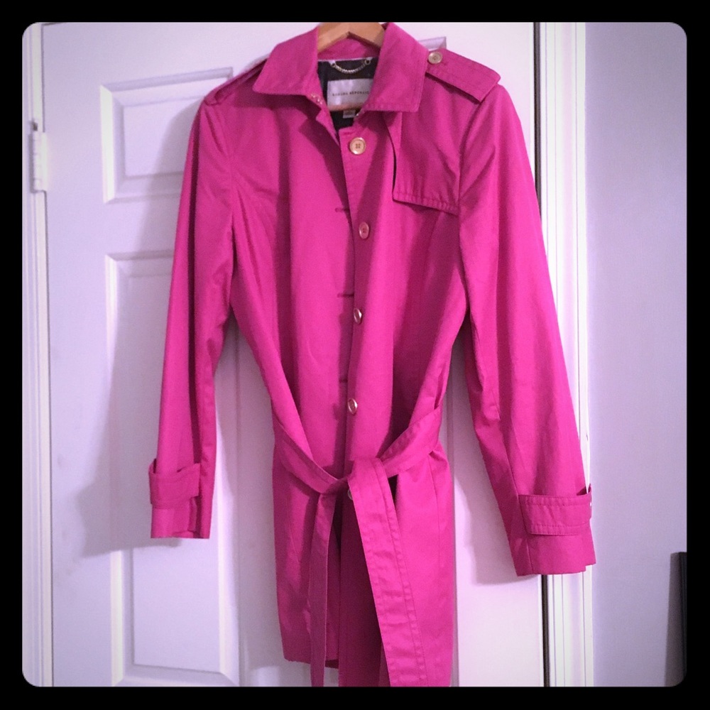 EUC Banana Republic Geranium Pink Trent Coat PL